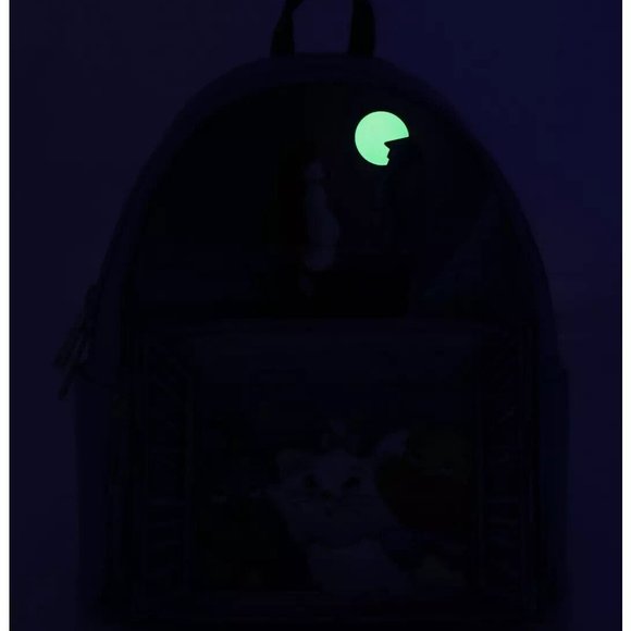 Loungefly Disney Aristocats Mini Backpack Glow In The Dark Scenes Characters Bag - Picture 5 of 5